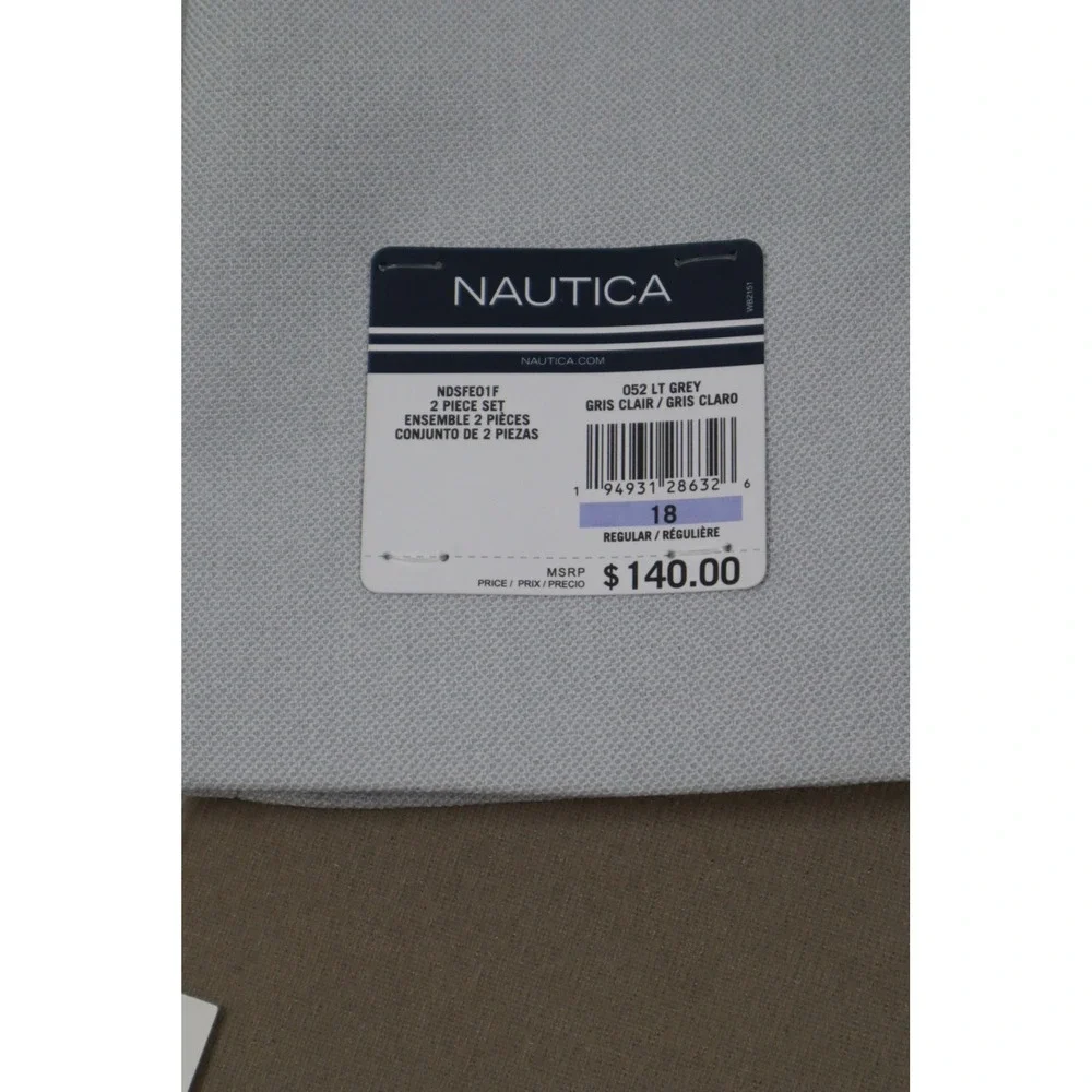 Nautica Big Boys Pindot 2 Piece Suit Set‎ - Gray - Size 18